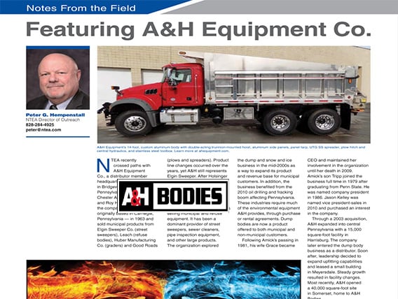 A&H BODIES FEATURED IN NTEA MAGAZINE