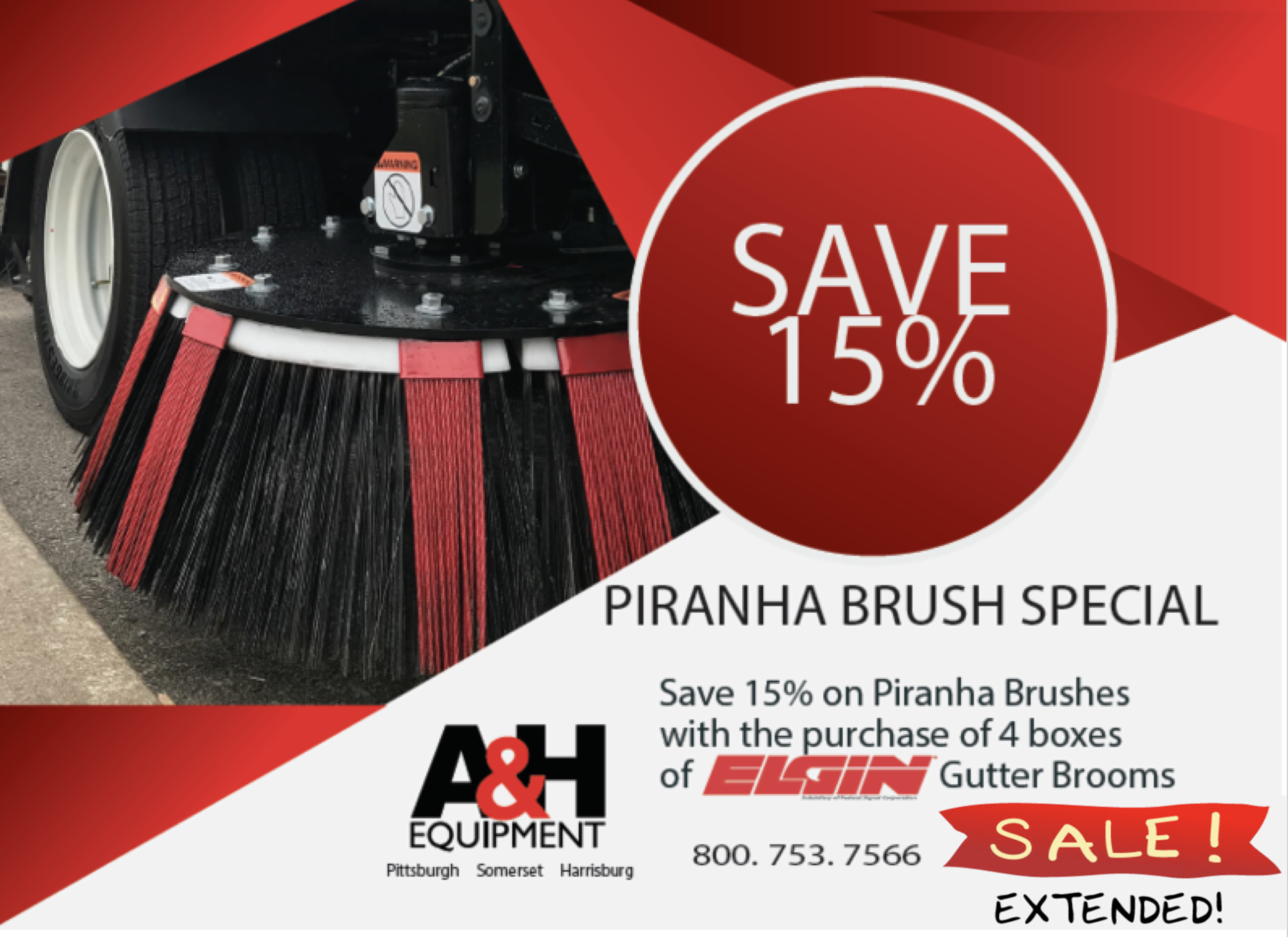 PARTS PROMOTION- 15% OFF PIRANHA BRUSHES